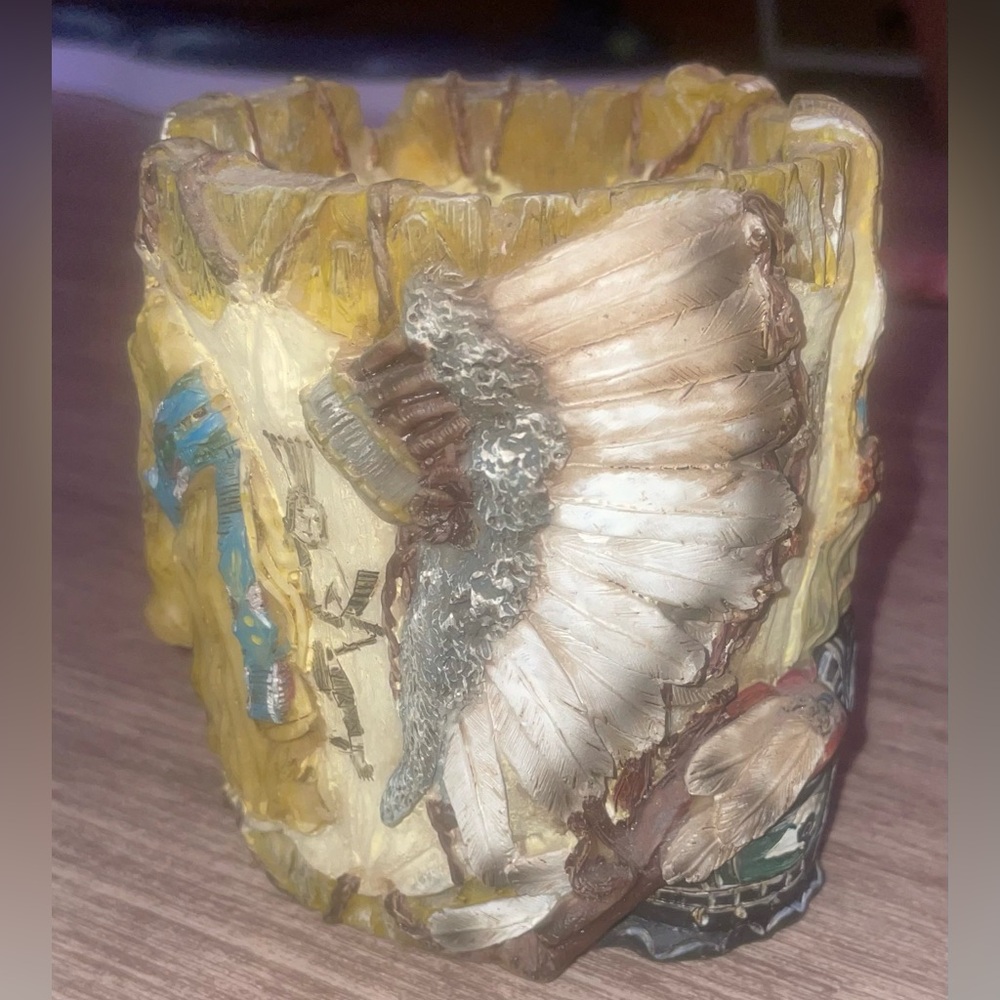 Resin Pencil/Pen Holder - Native American Theme